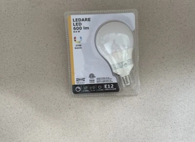  IKEA E26 LEDARE Dimmable Light Bulb LED 600 Lumen 8.6w 803.069.78 - NEW - Image 1 of 3