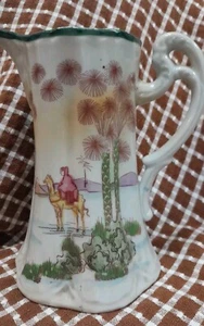 Japanese Porcelain Chocolate Pot Hand Painted Missing Lid - Picture 1 of 10