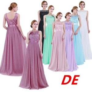 DE Damen Ärmellos Bodenlang Maxikleid Abendkleider Partykleider Ballkleider - Picture 1 of 102