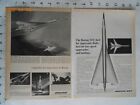 3 1960s Boeing SST Supersonic Flight Transport jetliner airline ad Concorde