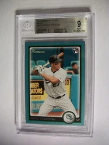 GIANCARLO MIKE STANTON 2010 Bowman Draft Blue #30 BGS MINT 9 Marlins RC /399 - Picture 1 of 1