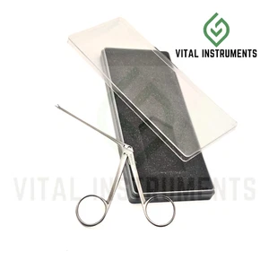 Hartman Alligator Micro Ear Serrated Forcep 3" Shaft w/ Eye Lock & Custom Case - Picture 1 of 2