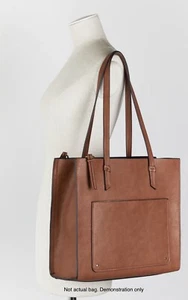 Laura Jones Triple Compartment Tote Bag - Tan-Work- Smart Casual- Baby Bag - Picture 1 of 21