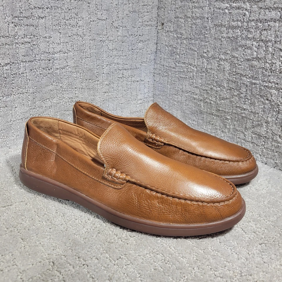 Johnston & Murphy Brannon Venetian Men's Size 12M US Brown Leather Loafer Shoes - Image 1 of 4