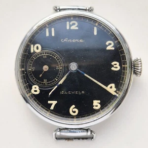 VINTAGE GENTS ANCRE POCKET WATCH MOVEMENT WRISTWATCH 15 JEWELS - Picture 1 of 8