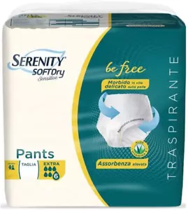 SERENITY SOFT DRY SENSITIVE PANTS EXTRA TG. M DA 14 PZ UNISEX - Foto 1 di 3