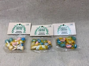 Adornos de Pascua de madera de lote antiguo mini conejos, huevos, aves colección cotontale - Imagen 1 de 5