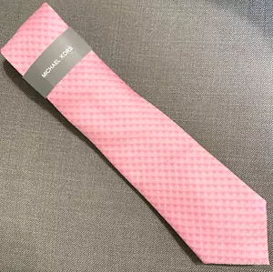 Michael Kors Men's Neck Tie Pink Nassau Geo Silk Blend MSRP $69.50 - Picture 1 of 3