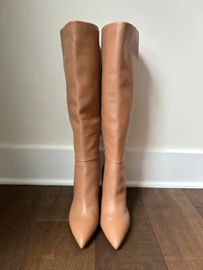 Nine West Richy Light Brown Leather Boots Women 9.5M-Stylish and Comfortable - Picture 1 of 12