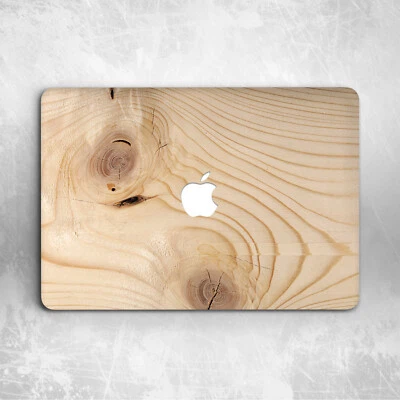 Funda rígida vintage retro beige impresión madera plástico para Macbook Pro Air Foto 1 de 4