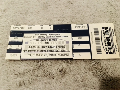 2004 Stanley Cup ticket Stub (Full) Tampa Bay lightning Calgary Flames NHL Cover