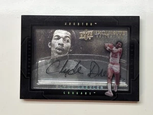 2011-12 Upper Deck Exquisite Shadow Box Autograph D-CD Clyde Drexler Black Ink - Picture 1 of 10