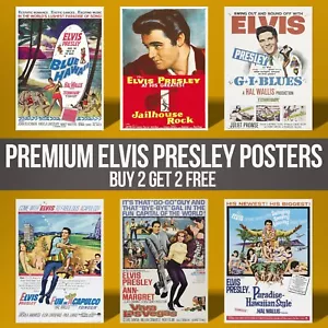 Classic Elvis Presley Movie Posters Vintage Wall Art Retro Poster Prints Gift - Picture 1 of 32