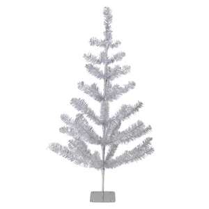 Northlight 3' Silver Tinsel Pine Artificial Christmas Twig Tree - Unlit - Picture 1 of 2