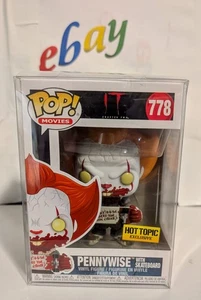Funko Pop Pennywise con Skateboard Hot Topic Exclusive #778 IT Capitolo 2 Figura - Foto 1 di 3
