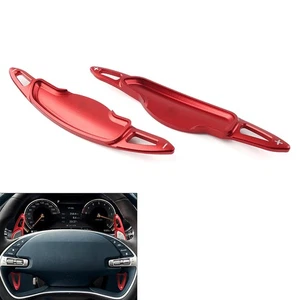 Red Aluminum Alloy Steering Wheel Paddle Shifter Extension For Genesis GV70 GV80 - Picture 1 of 11