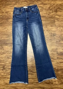 Wax Jean High Rise Flare Jeans Size 7/28 Women Juniors Blue Preowned - Picture 1 of 9