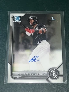 2022 Bowman Chrome Benyamin Bailey AUTOGRAPH - Picture 1 of 6