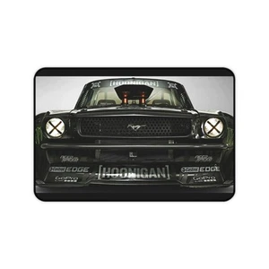 Schwarze Racing Mustang Schreibtischunterlage für Auto-Enthusiasten, Hoonigan-Stil, Auto Kerl Geschenk - Bild 1 von 13