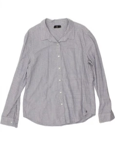 VOLCOM Womens Shirt UK 14 Large Blue Striped Cotton CJ28 - Picture 1 of 3