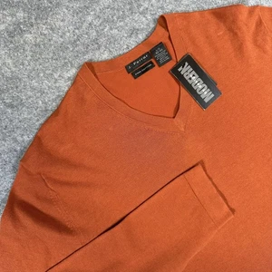 J Ferrar Pullover Herren Große 42-44 Orange Modern Fit Pima Baumwolle Pulli Oberteil - Bild 1 von 6