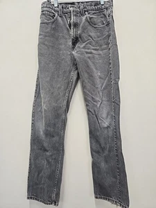 Vintage Levi's Jeans Mens 33x32 Black 505 Straight Leg Dark Wash 90's Made Usa - Picture 1 of 14