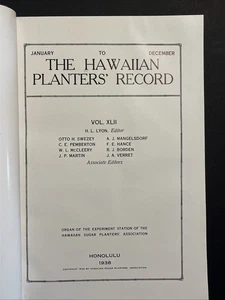 1938 Hawaii Sugar Plantation’s Records January-December  - Imagen 1 de 21
