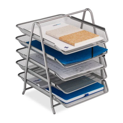 Dokumentenablage Schreibtisch-Organizer Papierablage Ablagesystem 5 Fächer - Bild 1 von 4