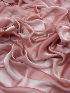 1 mtr zweifarbig pfirsich kationisch Brautkleid Chiffon Stoff..58” breit (147cm) - Bild 1 von 5