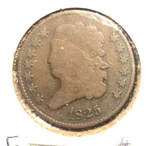 1825 classic head  half cent VG Cover