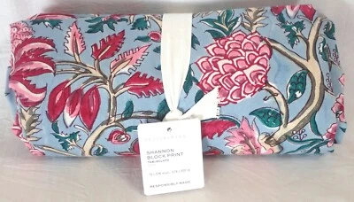 NWT POTTERY BARN SHANNON BLOCK PRINT TABLECLOTH 70" x 126" 4374425 - Image 1 of 4