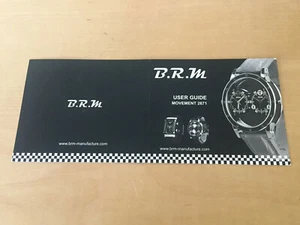 B.R.M Bernard Richards Manufacture - User Guide - Movement 2671 - English - Picture 1 of 1