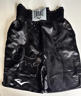 Floyd Mayweather Jr Signed White Everlast Boxing Trunks, Shorts BAS J05994 - Image 1 of 3
