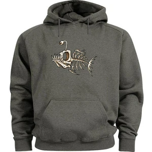 Fish bones hoodie Men's size graphic hooded sweatshirt fish bone sweatshirt - Picture 1 of 3