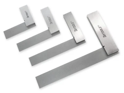 TAYTOOLS 4 Piece Set of Solid Machinist Squares: 2-3/4”, 3-3/4”, 4-3/4” and 6-3/4”