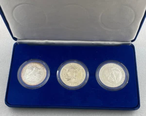 1990-92 Australia Kookaburra Uncirculated Set In Display Box - 1oz 999 Silver - - Picture 1 of 5