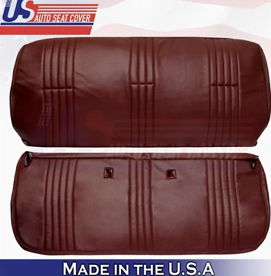 1999 For GMC Sierra C/K 1500 2500 3500 Top & Bottom Bench Vinyl Seat Covers Red - Image 1 of 4