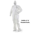 DuPont Tychem WHITE XL Hooded Chemical Hazmat Coverall Suit, CASE OF 12