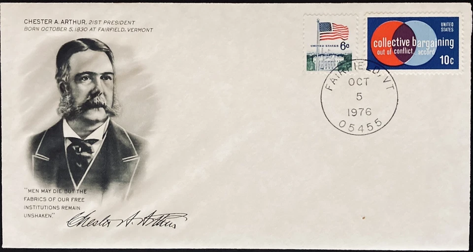 FDC~1976 21st PRESIDENT~CHESTER A. ARTHUR - Image 1 of 1