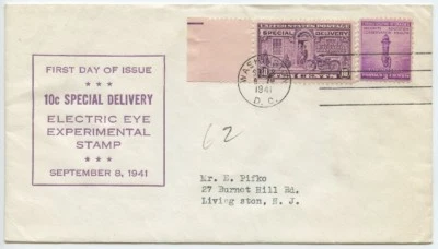 1941 FDC, ELECTRIC EYE 10c SPECIAL DELIVERY - Image 1 of 2