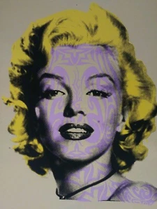 Billy Bishop veraltete Industries Marilyn Monroe Stammesmuster Siebdruck Poster - Bild 1 von 4