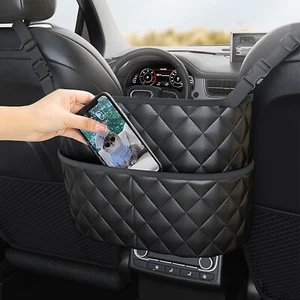 Purse Storage Car Net Pocket Handbag Holder Between Seat Organiser Leather Bags - Picture 1 of 12