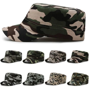 Army Camo Cap Men Women Hat Military Style Cadet Combat Patrol Hunting Fishing - Picture 1 of 33