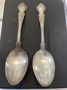 Antique Pair of Gorham 1899 Lion Anchor G Cambridge Sterling Serving Spoon - Picture 1 of 11