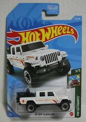 Hot Wheels '20 Jeep Gladiator Dollar General Exclusive White Color Error Card - Image 1 of 4