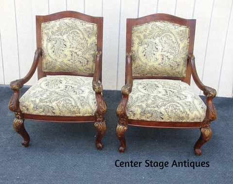 63727  Pair Bergere Armchair Chairs Cover