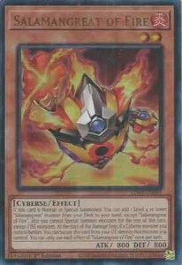 YUGIOH 1ST ED LD10-EN001 SALAMANGREAT OF FIRE ULTRA RARE NEAR MINT (NM) - Picture 1 of 1