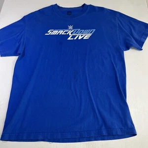 WWE Smackdown Live Herren XL Authentic Blau T-Shirt Wrestling Tee - Bild 1 von 7