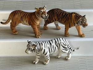 Schleich Bengal White Tigers PVC Realistic Toy Figure Lot - Picture 1 of 5