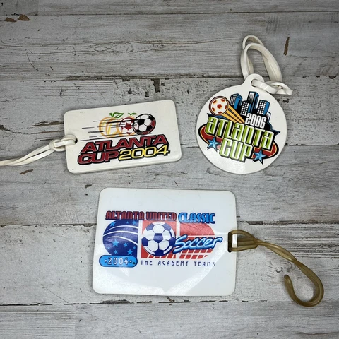 Atlanta United Atlanta Cup MLS Soccer 2004 & 2006 Bag Luggage Tags Cover